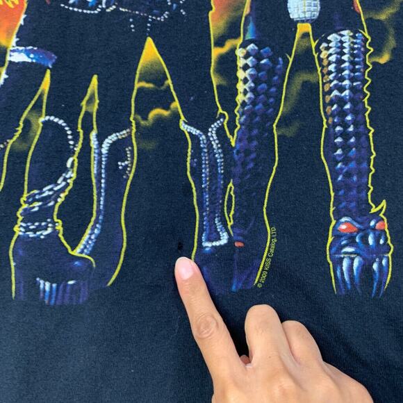 Vintage Liquid Blue Kiss Band T Shirt Mens L Large Black Crew 2009 Catalog Tee - Picture 4 of 9